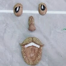 4pcs Creative Tree Face Outdoor Garden Decoration - Multicolor - View 4