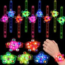 1 Pieza Pulsera Led Giratoria Que Brilla En La Oscuridad (color Al Azar) - Multicolor - Ver 2