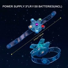 1 Pieza Pulsera Led Giratoria Que Brilla En La Oscuridad (color Al Azar) - Multicolor - Ver 6