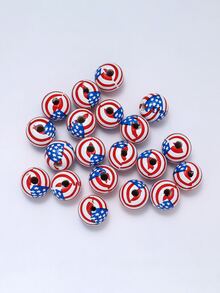 20 Cái/bộ Thời Trang Ngôi Sao Gỗ & Họa Tiết Sọc DIY Đính Hạt Dành Cho Nữ Cho Tự Làm Trang Sức Làm - Nhiều màu - Xem 4