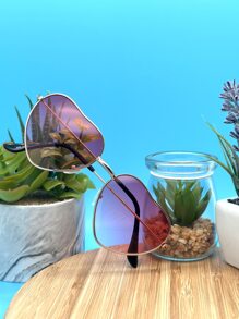 Kids Fashion Glasses - 玫紅色 - 查看 3