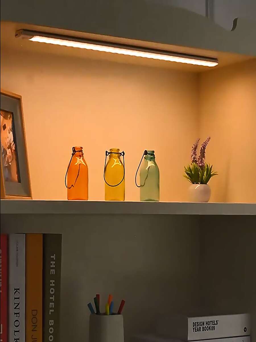 SISGHA 1入組40厘米鋁製櫥櫃下燈，現代可充電LED家用壁櫥燈 - 銀色 - 查看 1