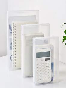 Caja de almacenamiento de papelería escritorio - Blanco - Ver 4