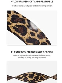 1 件女式弹性尼龙表带，兼容 46 毫米 49 毫米 40 毫米 44 毫米 45 毫米 41 毫米 42 毫米 38 毫米，兼容 Series 11 10 9 8 SE 7 6 5 4 3 2 1 Ultra 3/2/1 S10/S11，可调节豹纹腕带时尚配饰，安全钩环扣表带，轻质透气表带兼容 S10/S11 表带，时尚智能手表表带女式替换装，时尚智能手表表带兼容 表带，手链表带配件，兼容 ，智能手表表带，时尚腕带表带替换装，送给朋友、家人的绝佳礼物，适合户外、旅行、派对、礼物 - 彩色 - 查看 4