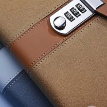 1pc Spliced Color Password Notebook, Minimalist And Highly Confidential Journal/meeting/office Record Book With Lock