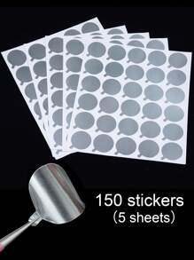 5Sheets 150Pcs Disposable Eyelash Extension Glue Tinfoil Stickers Lash Tools Glue Foil Holder Pallet Stand For Grafting Lashes - Silver - View 2