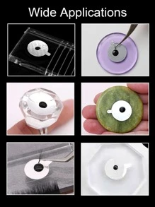 5Sheets 150Pcs Disposable Eyelash Extension Glue Tinfoil Stickers Lash Tools Glue Foil Holder Pallet Stand For Grafting Lashes - Silver - View 3