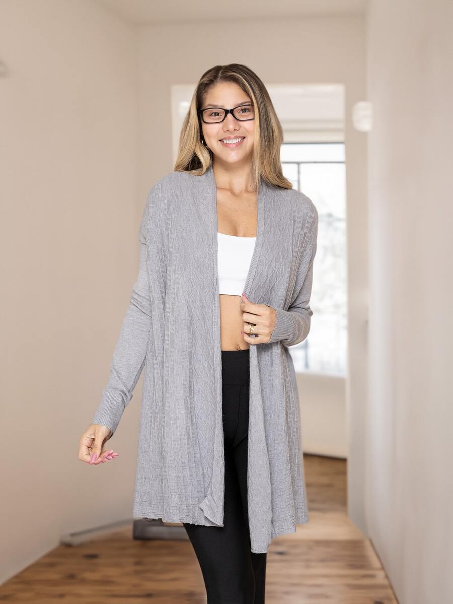 Women Cardigans - Màu Xám nhạt - Xem 1