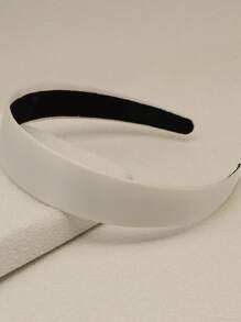Minimalist Solid Headband,Hairband,Hair Hoop,Hair Accessories Headbands ,Home,Skincare Headband Head Accessories - White - View 2