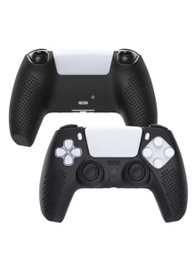 1 件 PlayStation5 控制器保护套，防滑设计，防汗，防刮，防尘，增强游戏体验 - 黑色 - 查看 3