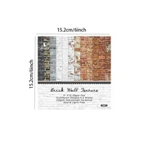 24 Sheets 6"X6" Wall Texture Junk Journal Scrapbook Paper Scrapbooking Patterned Paper Pack DIY Craft Background Paper Back To School - Multicolor - View 5