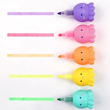 1pc 5-in-1 cute Octopus Highlighter marker pen,For Mark Key Points Drawing
