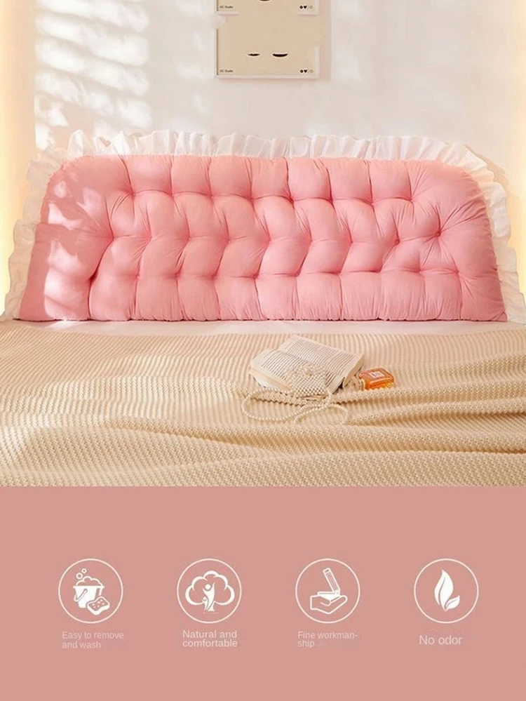 1個 畳枕ヘッドボードピンク枕ベッド睡眠首抱き枕ベッドサイド