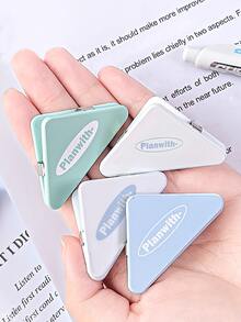6 Cái/gói Tam Giác Sinh Viên Văn Phòng Phẩm Kẹp Để Bảo Vệ Tập Tin Và Đóng Sách, 2 Xanh Dương + 2 Trắng + 2 Xanh Lá, giấy Văn Phòng Sắp Xếp - Nhiều màu - Xem 2