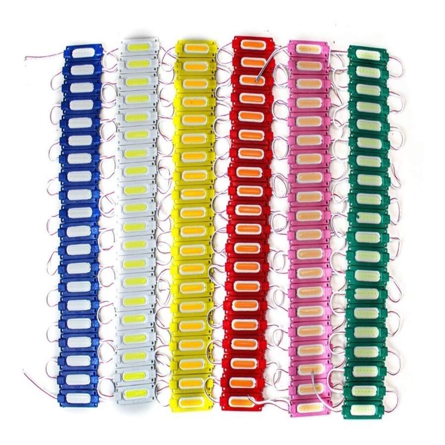 Modulo Plasma Tipo Chip 6 Led Cob 5730 Varios Colores 20 Piezas - Rojo - Ver 1