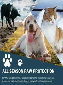 Dog Paw Balm, Paw Cream For Dogs Nose Heals, Pet Paw Protection Against Heat, Hot Pavement - Blue and White - View 8