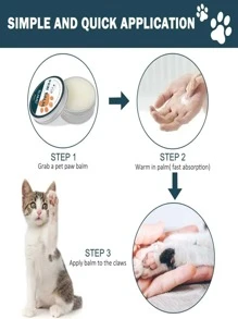 Dog Paw Balm, Paw Cream For Dogs Nose Heals, Pet Paw Protection Against Heat, Hot Pavement - Blue and White - View 6