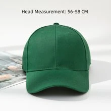 1 Miếng Không giới tính Màu thuần Mũ bóng chày Có thể điều chỉnh Đầu Đường tròn Ngoài trời Thể thao Thời gian rảnh rỗi Mũ - Màu xanh lá cây đậm - Xem 2