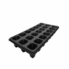 3 Semilleros/Almacigos Germinación 21 Cavidades. Ideal para Germinación de Semillas Frutales - Negro - Ver 1