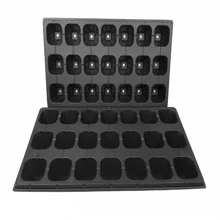 3 Semilleros/Almacigos Germinación 21 Cavidades. Ideal para Germinación de Semillas Frutales - Negro - Ver 3