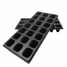 3 Semilleros/Almacigos Germinación 21 Cavidades. Ideal para Germinación de Semillas Frutales - Negro - Ver 4