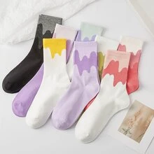 8 đôi Vớ thủy thủ đoàn thời trang đồ họa dành cho nữ cho cuộc sống hàng ngày - Nhiều màu - Xem 1