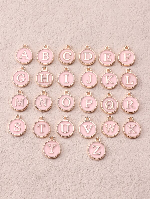 Alphabet Detail Pendant Diy Jewelry Accessory