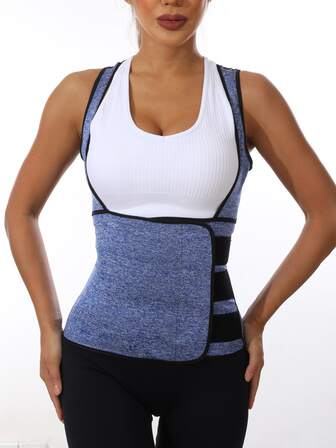 魔鬼氈尼龍運動束腹衣,塑形腰部訓練裹身衣