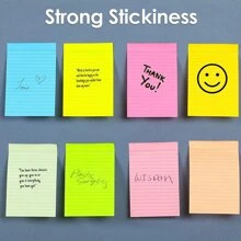 1 件/3 件/5 件，随机，50 件/150 件/250 件自粘便签，4x6 英寸，明亮便笺，彩色大方形便签，适用于办公室、家庭、学校、会议 - 彩色 - 查看 4