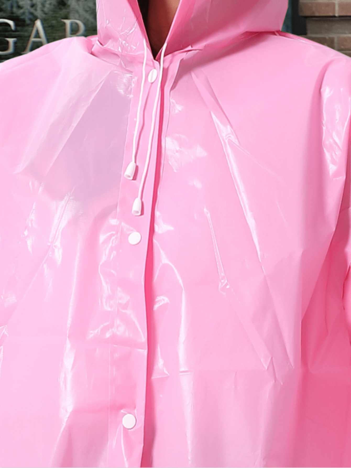 1pc Plain Hooded Raincoat SHEIN USA