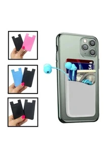 Adhesive Card Holder Bag - 墨綠色 - 查看 3