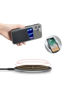 Adhesive Card Holder Bag - 墨綠色 - 查看 5