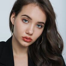 2入組新潮夏天薄圓形歐美風格百搭圓耳環 - 銀色 - 查看 2