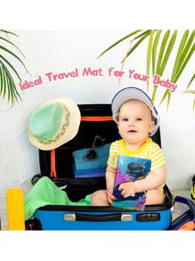 1入兒童水墊遊戲墊，充水式兒童爬行墊，適用於3至6歲兒童，增強寶寶肌肉，攜帶方便 - 薄荷藍 - 查看 11