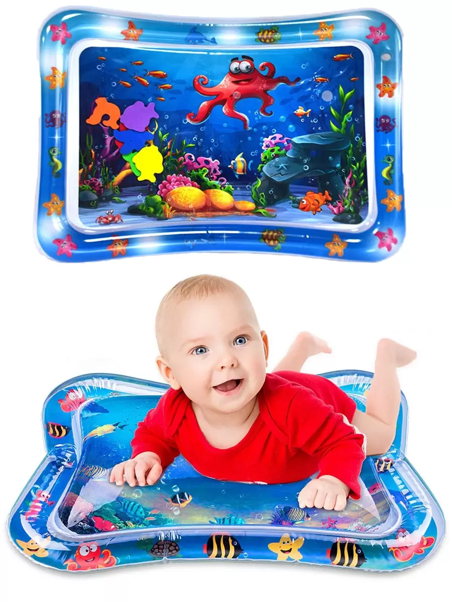 1 件儿童充水游戏垫，充水儿童爬行垫，适合 3 至 6 岁，增强宝宝肌肉，便携，橡皮鸭，小爱因斯坦，儿童玩具>儿童泳池玩具