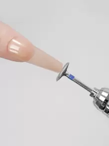 1pc Stainless Steel E File Nail Art Drill Polish Head - Silver - View 1