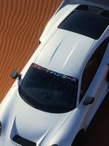 1 hoja Etiqueta de la ventana con estampado de coche - Multicolor - Ver 2