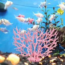 1入組水下人工假珊瑚水草景觀，模擬假珊瑚水族箱裝飾家庭微型裝飾品 - 白色 - 查看 4