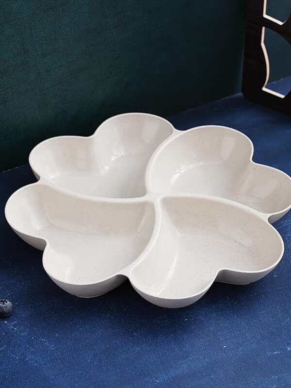 1pc Appetizer Serving Platter, Unbreakable Chip & Dip Serving Divided