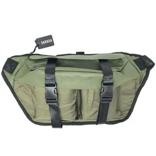 Cangurera Riñonera de Vinipiel Verde Militar de Moda para Hombre - Verde militar - Ver 1
