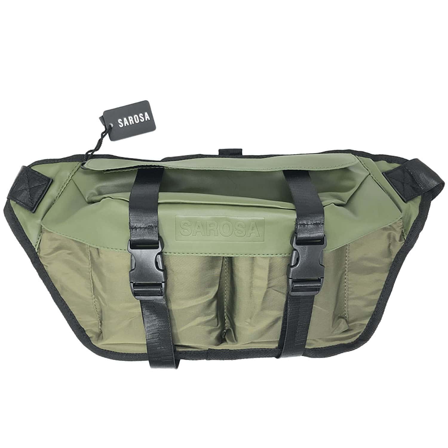 Cangurera Riñonera de Vinipiel Verde Militar de Moda para Hombre - Verde militar - Ver 1