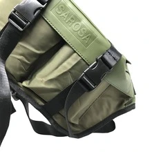 Cangurera Riñonera de Vinipiel Verde Militar de Moda para Hombre - Verde militar - Ver 5