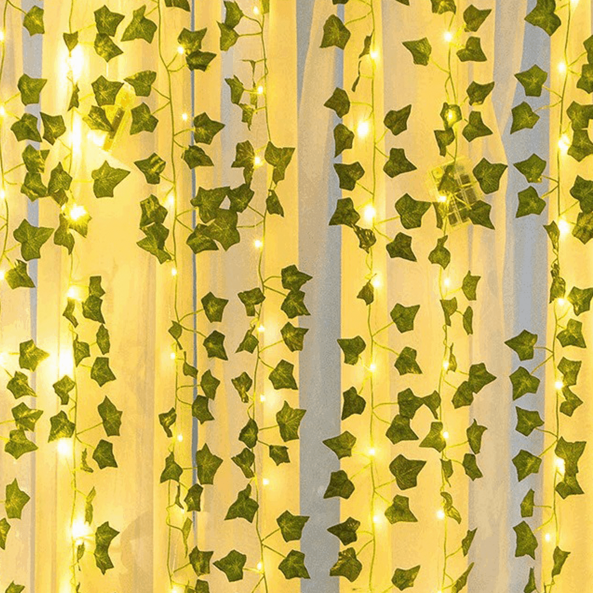 2M 20 LED String Light Fake Vines for Room Decor, Artificial Ivy