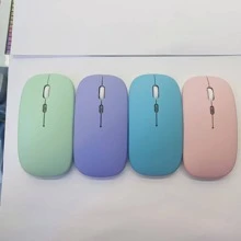 Ratón mouse  Inalámbrico Recargable Bluetooth y inalambrico.,Modo Dual Delgado 2.4 - Rosa - Ver 1