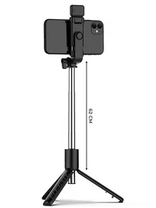 Selfie Stick Portable Tripod Stick With Light Professional Shutter Remote Control - Multicolor - View 2