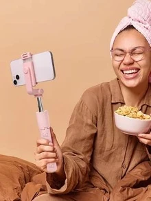 Selfie Stick Portable Tripod Stick With Light Professional Shutter Remote Control - Multicolor - View 3