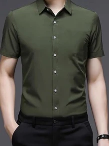 Men Shirts - Army Green - View 2
