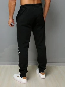 Men Sweatpants - 黑色 - 查看 4