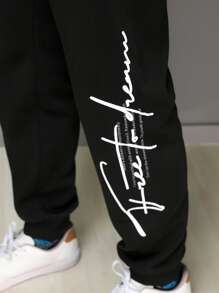 Men Sweatpants - 黑色 - 查看 7