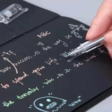 2 piezas Notas adhesivas creativo puro negro minimalista con cuadrado con en forma de corazón mezcla 50 cada - Negro - Ver 8